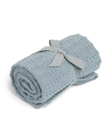 Chenille Blanket - Blue Stripe
