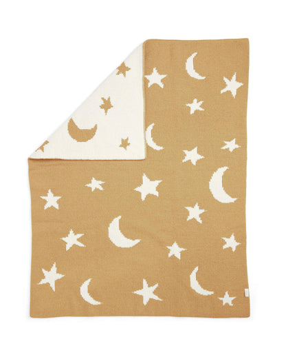 Chenille Blanket - Mustard Moon/Star