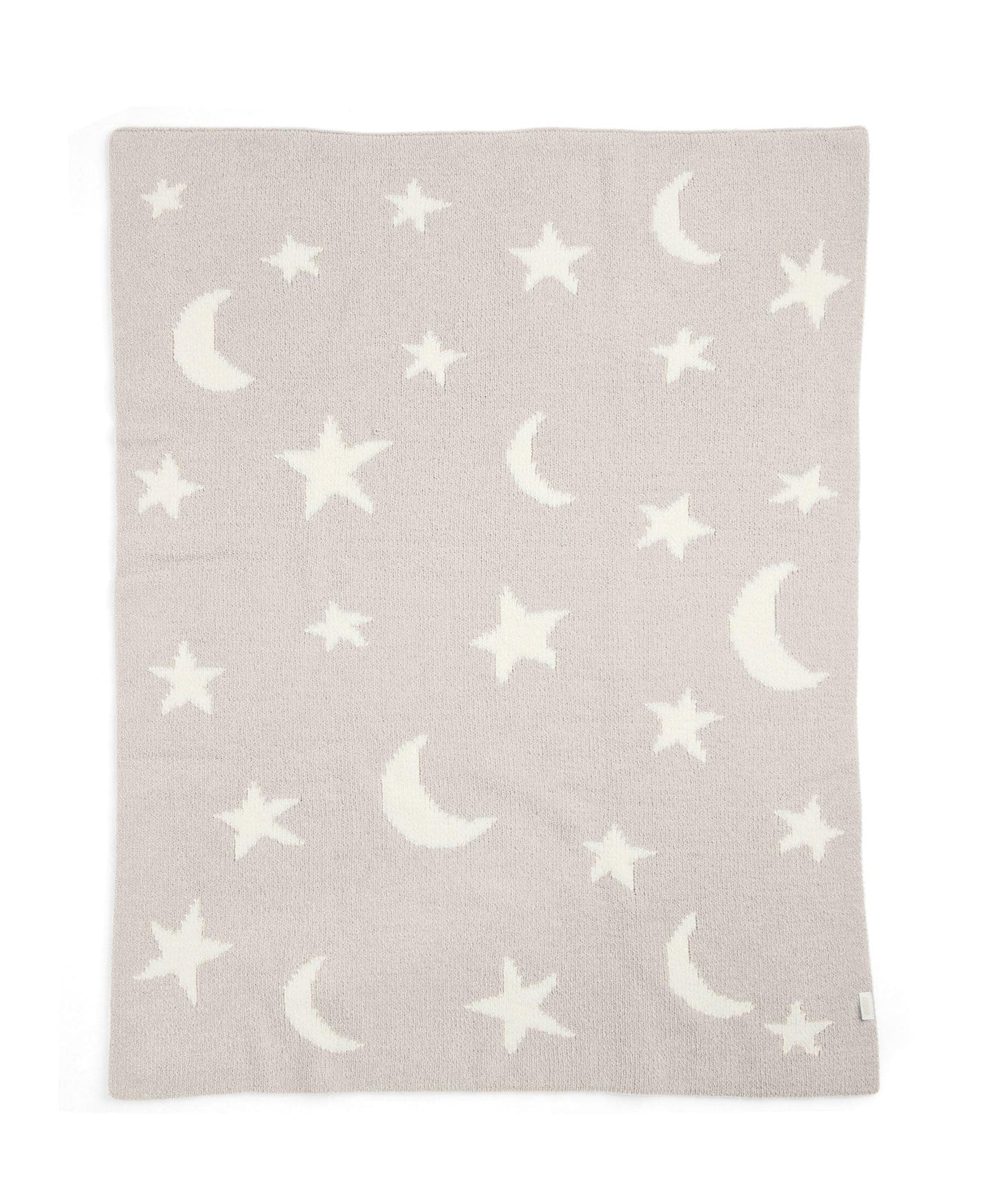 Chenille Blanket - Neutral Moon/Star