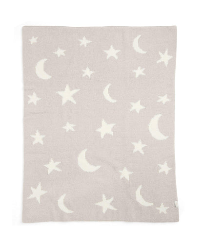 Chenille Blanket - Neutral Moon/Star