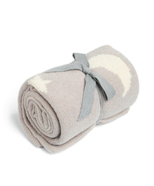 Chenille Blanket - Neutral Moon/Star