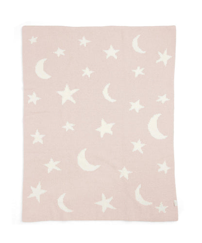 Chenille Blanket - Pink Moon/Star