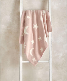 Chenille Blanket - Pink Moon/Star