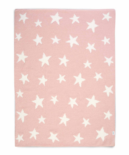 Chenille Blanket - Pink Star