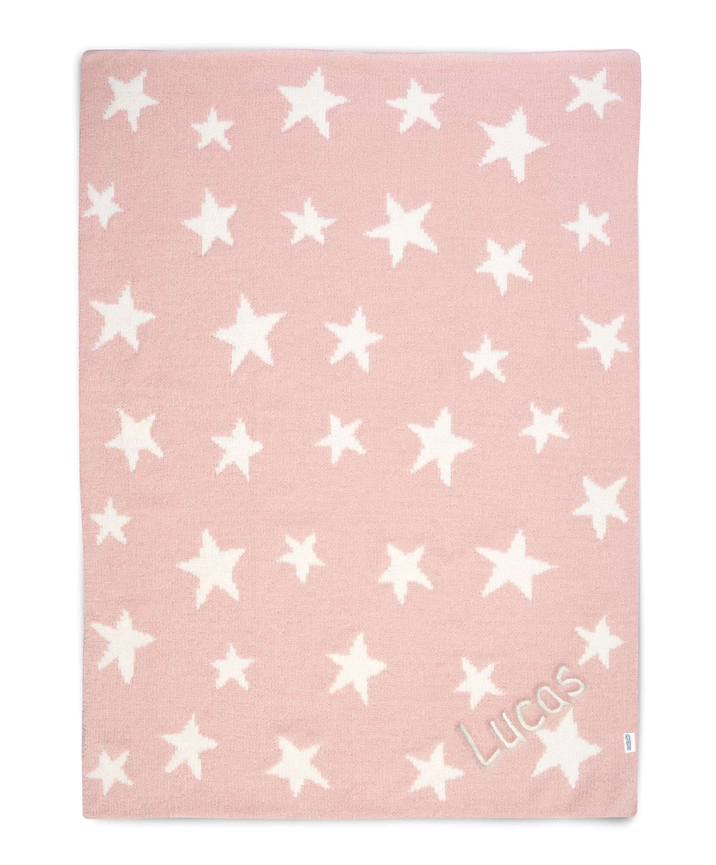 Chenille Blanket - Pink Star