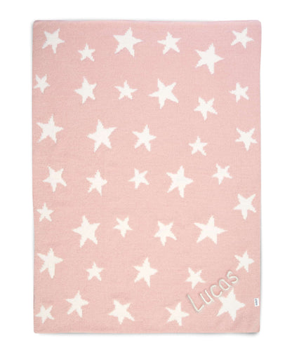 Chenille Blanket - Pink Star