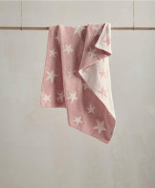 Chenille Blanket - Pink Star