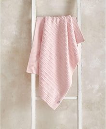 Chenille Blanket - Pink Stripe