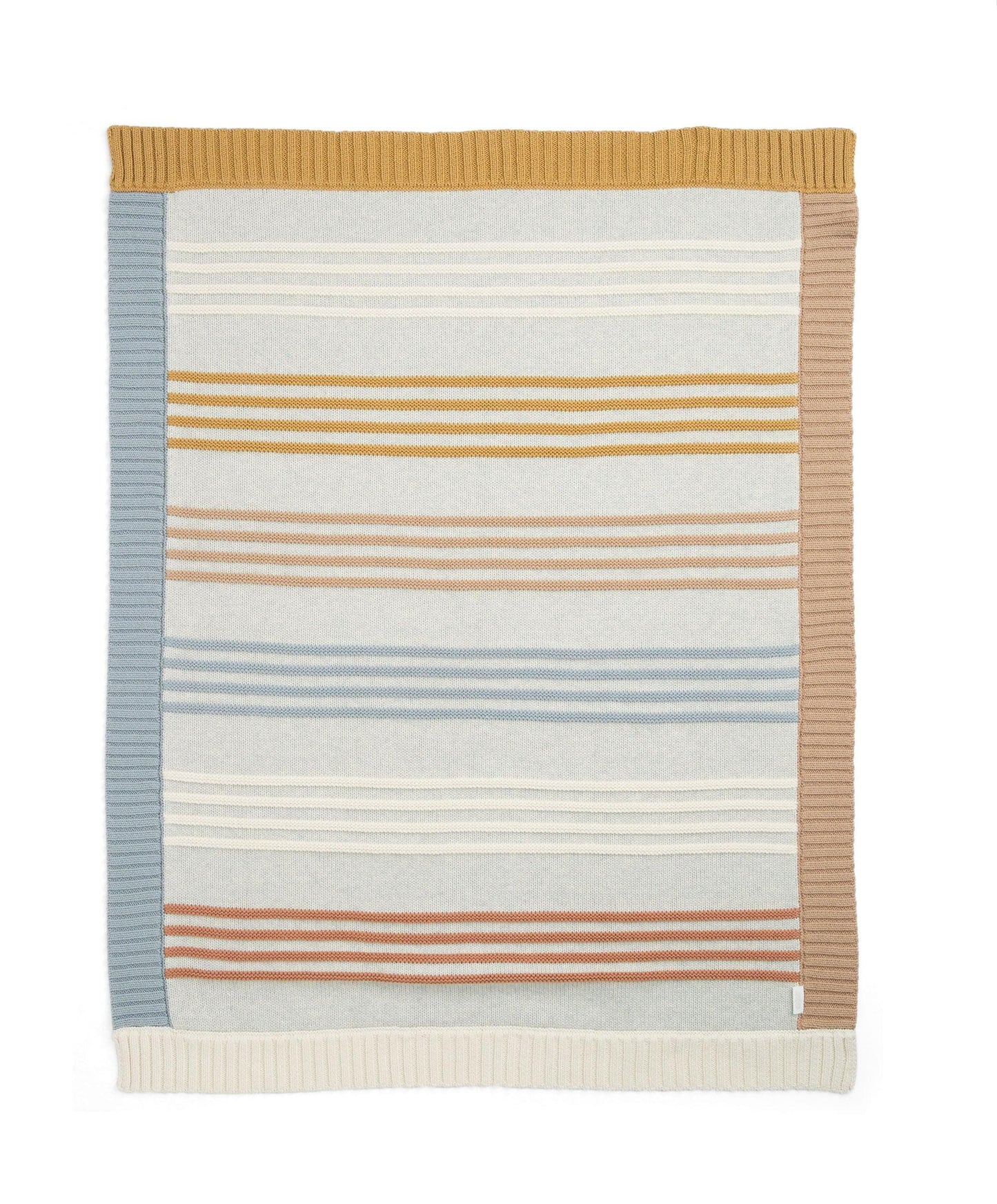 Knitted Blanket - Multi Colour Striped
