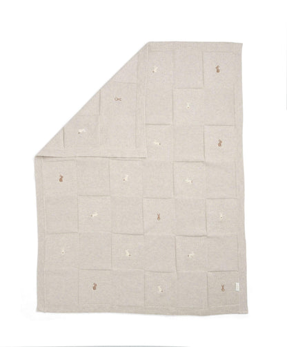 Knitted Blanket - Bunny Grey