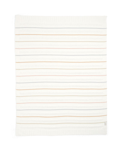 Knitted Blanket - Neutral Stripe