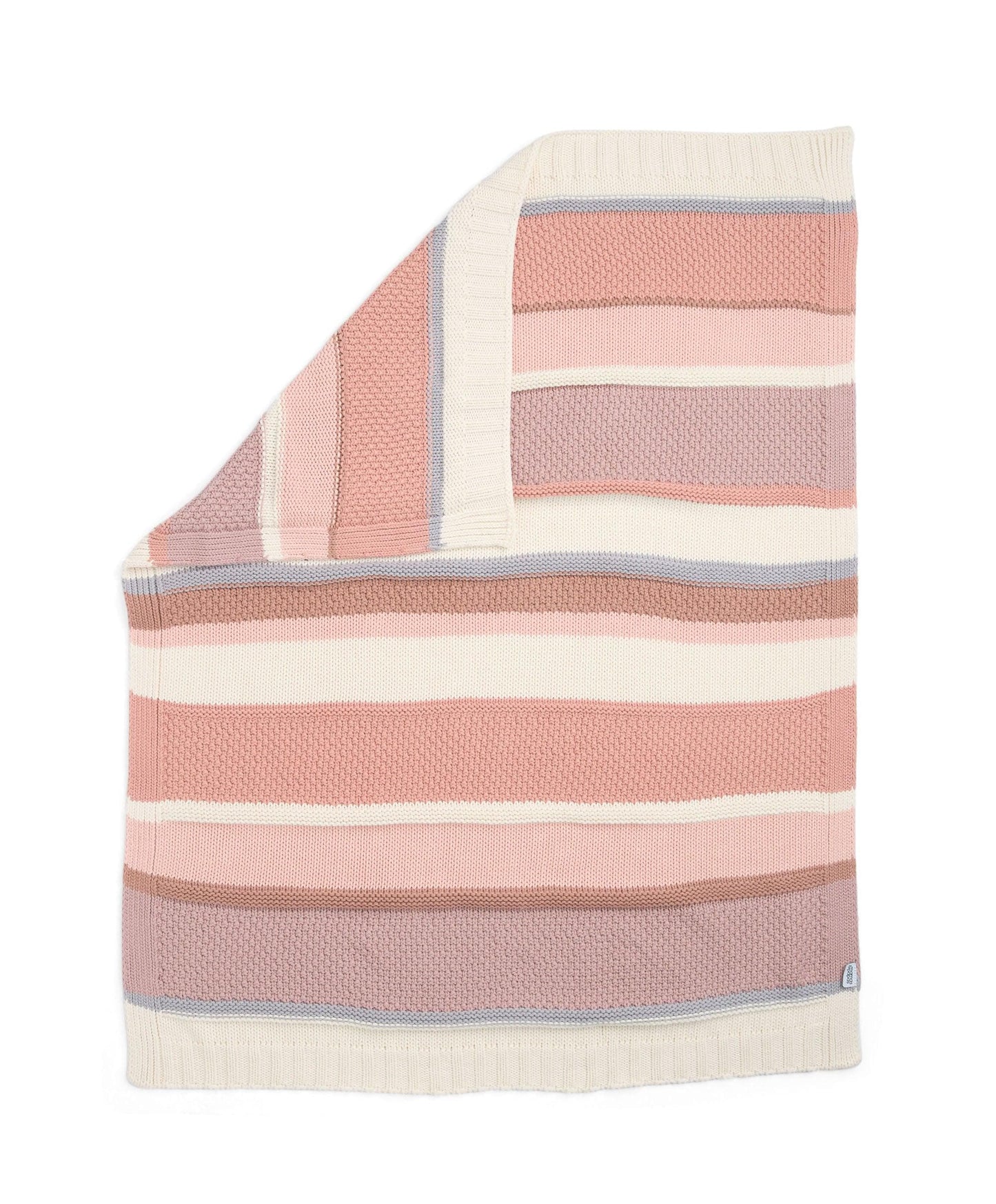 Knitted Blanket - Pink Block
