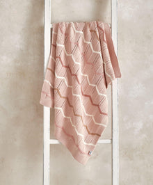 Knitted Blanket - Pink Wave