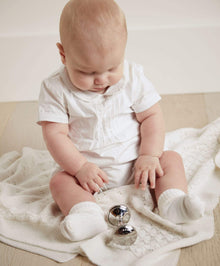 Knitted Blanket - Pointelle