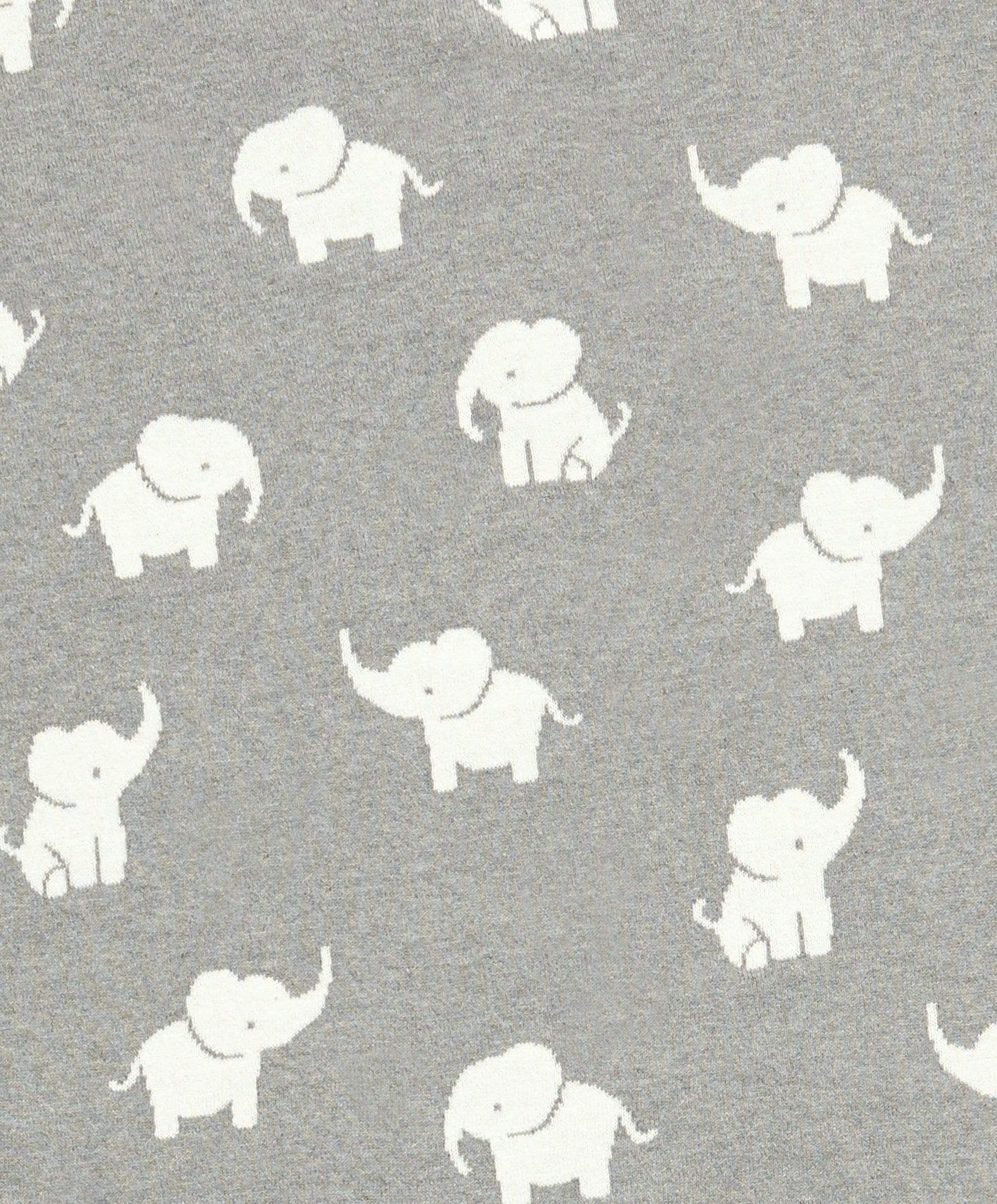 Knitted Blanket - Welcome to the World Elephant - Grey