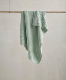 Knitted Blanket - Welcome to the World Seedling - Blue/Green