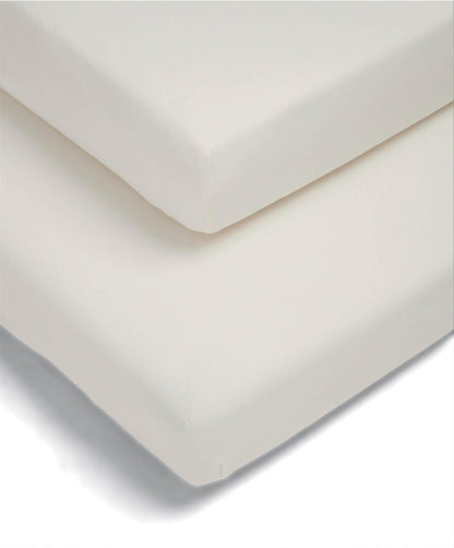 Cotton Essentials Cotbed Fitted Sheets (2 pack) - Cream