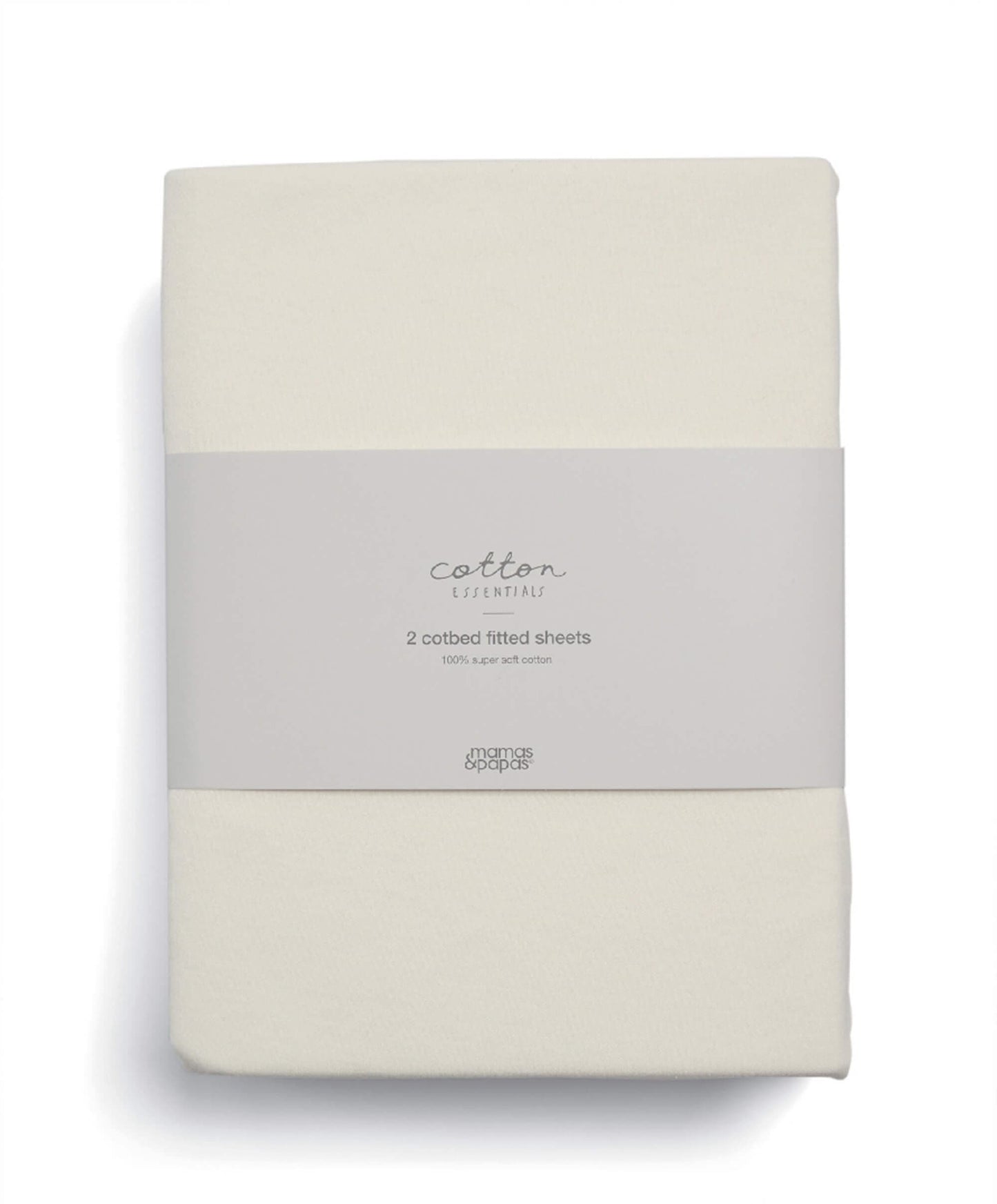 Cotton Essentials Cotbed Fitted Sheets (2 pack) - Cream
