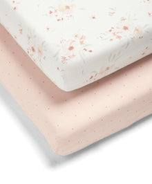 Cotbed Fitted Sheets (2 Pack) - Floral