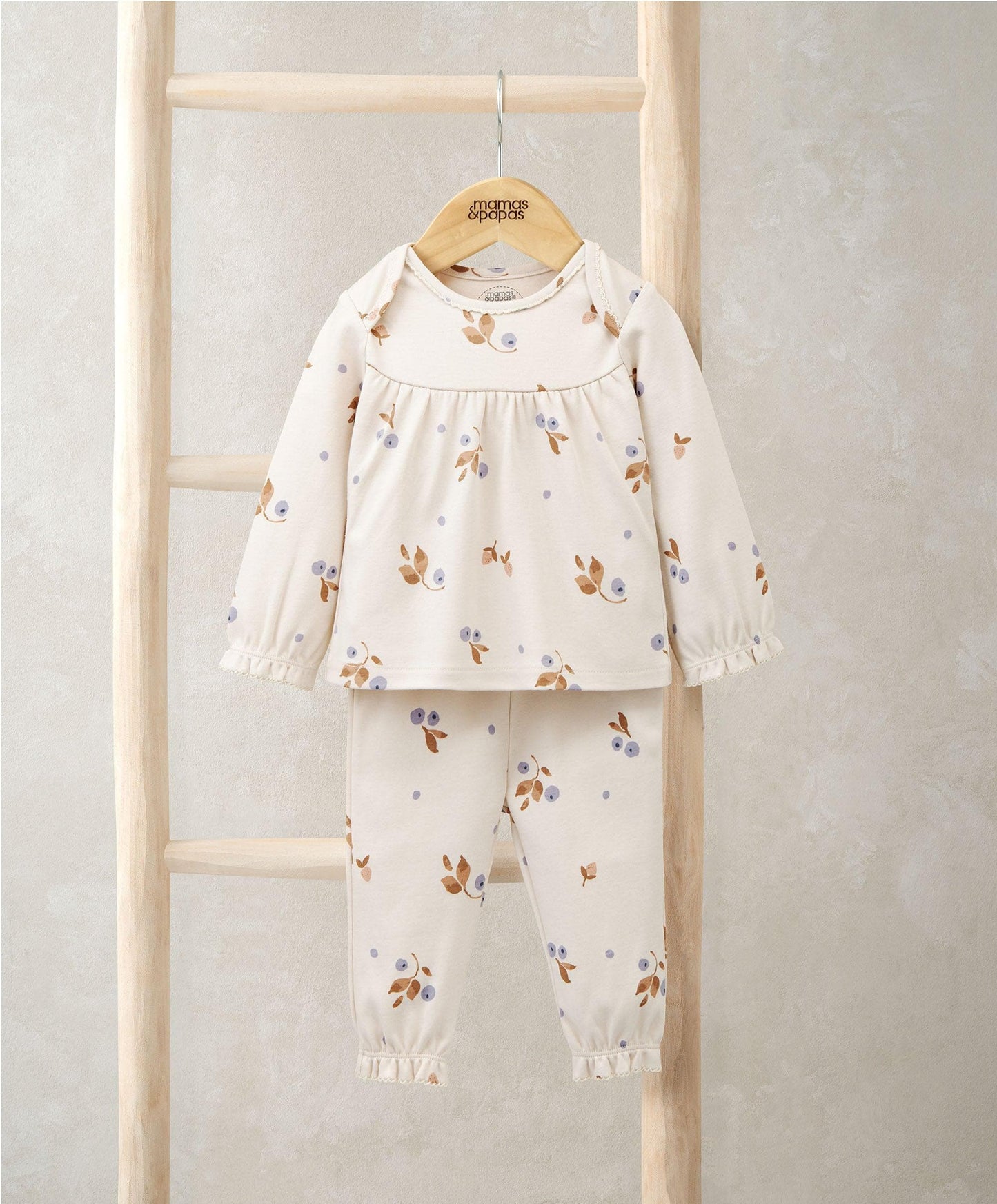 Berry Print Pyjamas & Small Beanie Bunny Gift Box