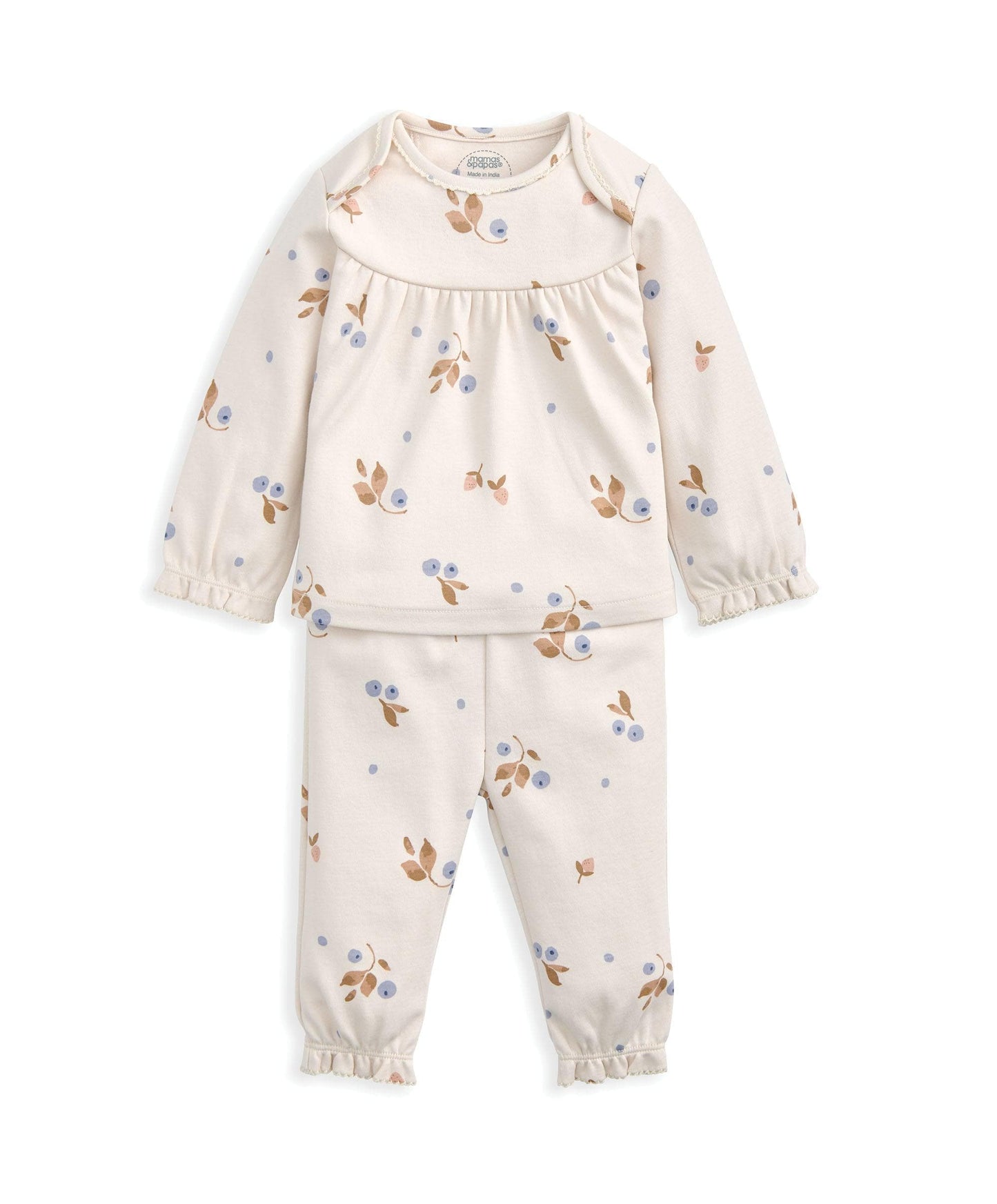 Berry Print Pyjamas & Small Beanie Bunny Gift Box