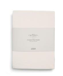 Moses Basket Fitted Sheets (2 pack) - Cream