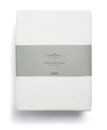 Petite Cot Fitted Sheets (2 Pack) - White