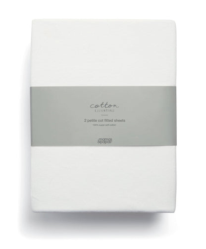 Petite Cot Fitted Sheets (2 Pack) - White