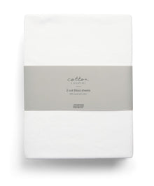 Cot Fitted Sheets (2 Pack) - White