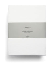 Cotbed Fitted Sheets (2 Pack) - White