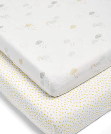 Dream Upon  A Cloud 2 Pack Fitted Sheets  - Cloud/Grey
