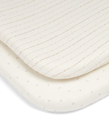 2 Pack Lua Bedside Crib Sheets - Oatmeal