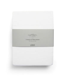 Travel Cot Fitted Sheets (2 Pack) - White