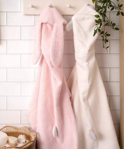 Hooded Baby Towel - Pink Bunny
