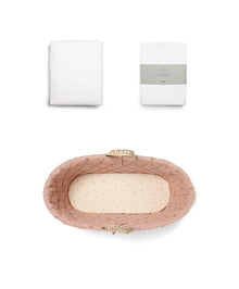 Welcome To The World Moses Basket & Fitted Sheet Bundle (3 Piece) - Wildflower