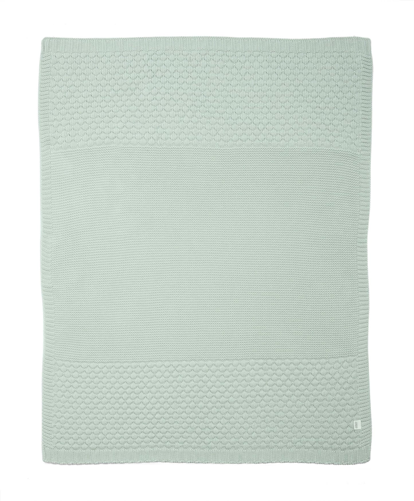 Knitted Blanket - Welcome to the World Seedling - Blue/Green