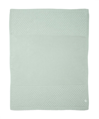 Knitted Blanket - Welcome to the World Seedling - Blue/Green