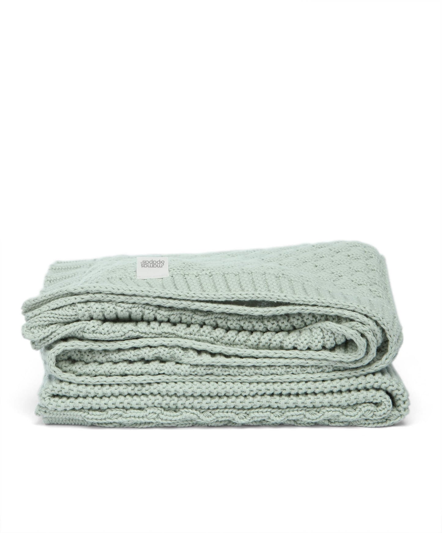 Knitted Blanket - Welcome to the World Seedling - Blue/Green