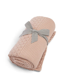Knitted Blanket - Welcome to the World Seedling - Pink