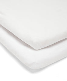2 Pack Lua Bedside Crib Sheets - White