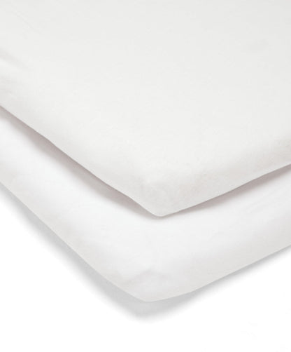 2 Pack Lua Bedside Crib Sheets - White