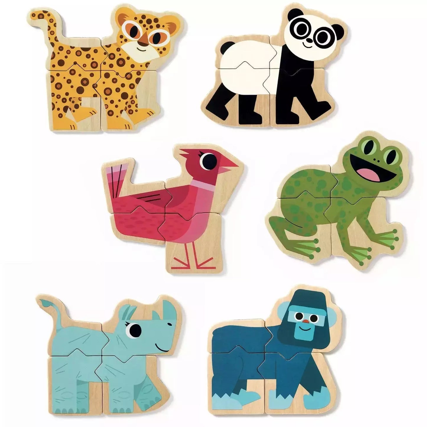Djeco Wood Magnetics -Mixanimo Mix & Match Animals