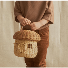 Olli Ella Rattan Mushroom Basket- Straw