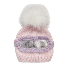 Blueberry Hill Ski Goggles Hat, Baby Pink - Baby & Kids Christmas Hat