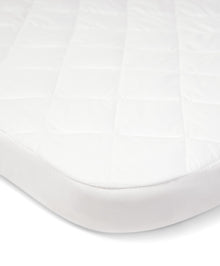Lua Bedside Crib Mattress Protector - White