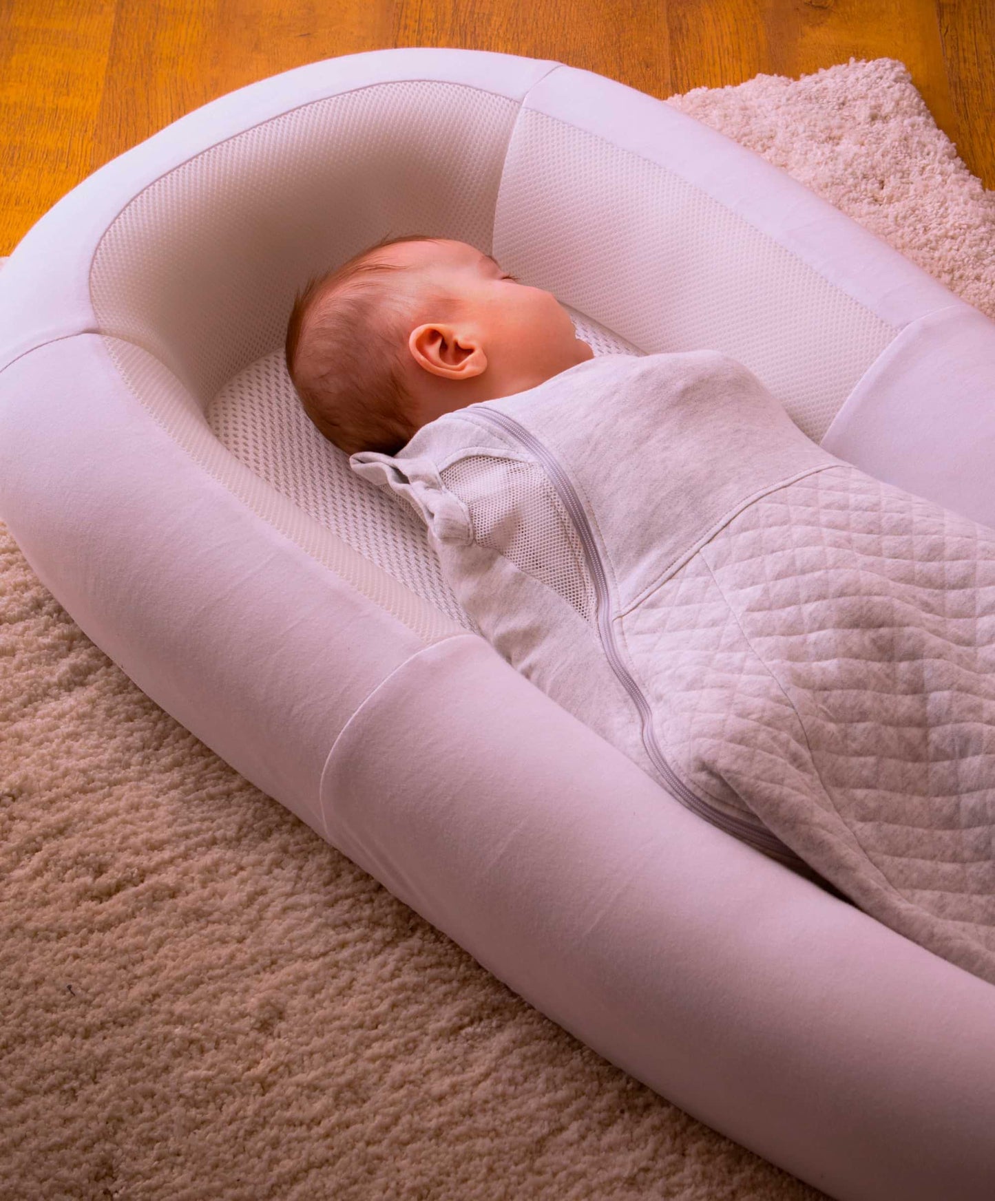 Purflo Sleep Tight Baby Bed - Soft White