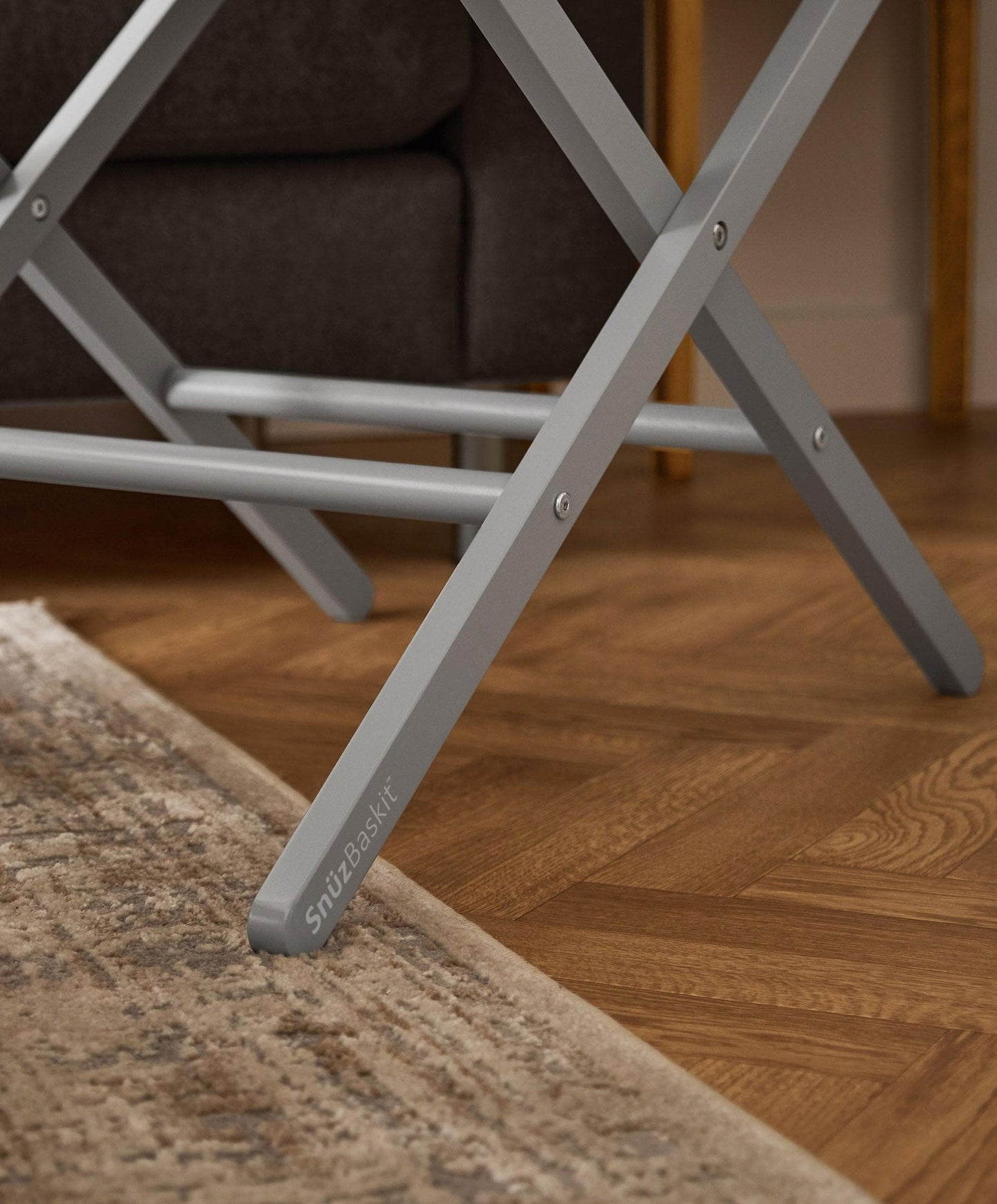 SnuzBaskit Moses Basket & Stand - Light Grey/Dove