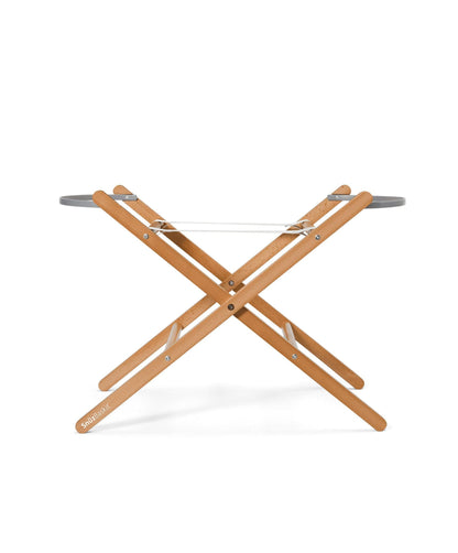 SnuzBaskit Moses Basket & Stand - Light Grey/ Natural