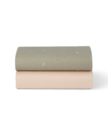 Snüz Twin Pack Crib Sheets - Sage Cross