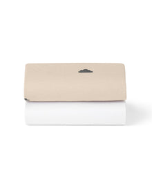 Snüz Twin Pack Moses Basket Sheets - Sand Cloud